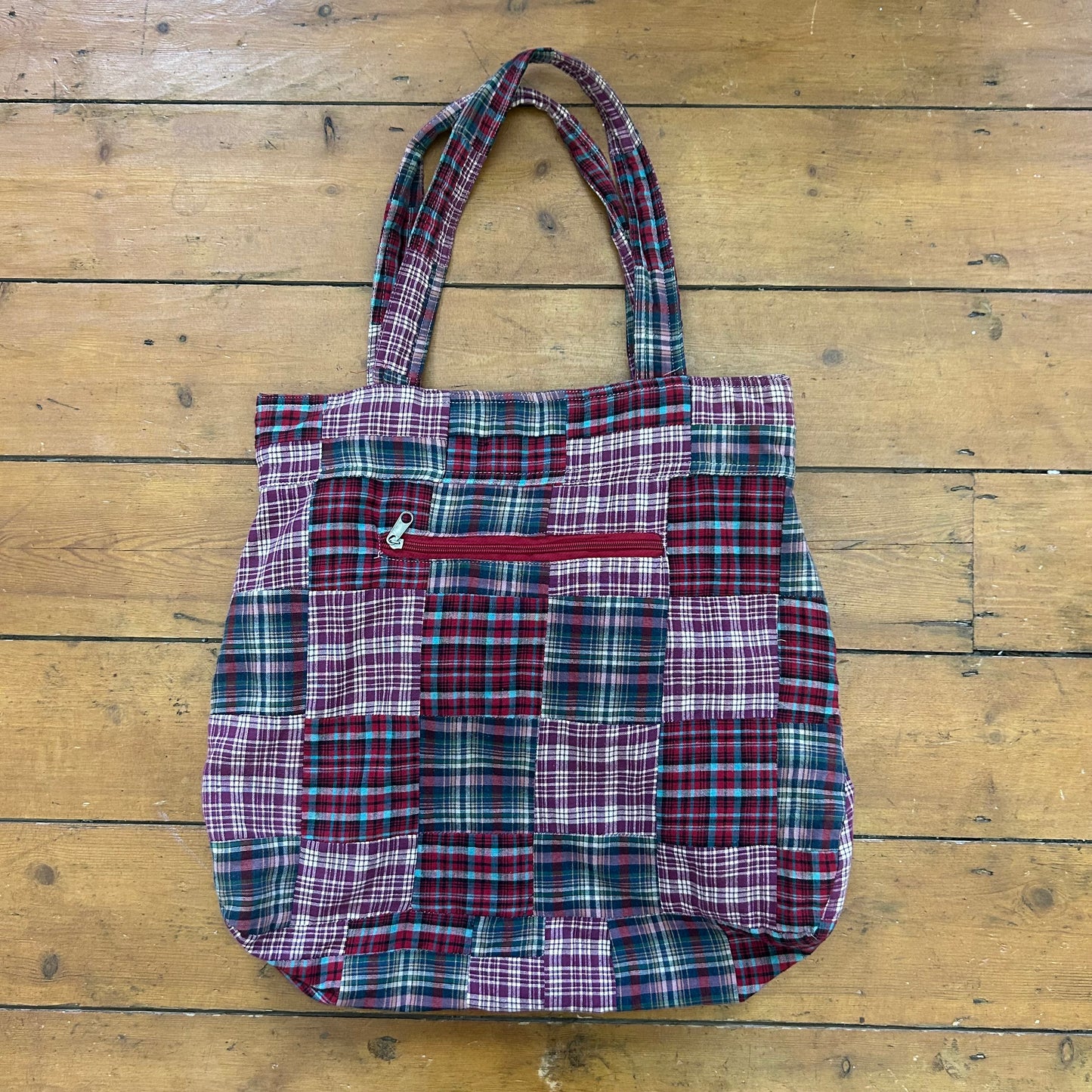 vintage 00s gingham patchwork bag