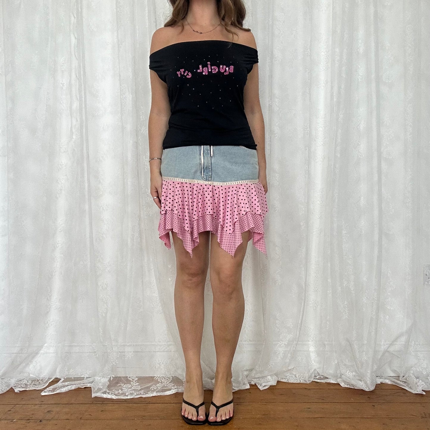 vintage 00s blumarine diamante cowl neck top