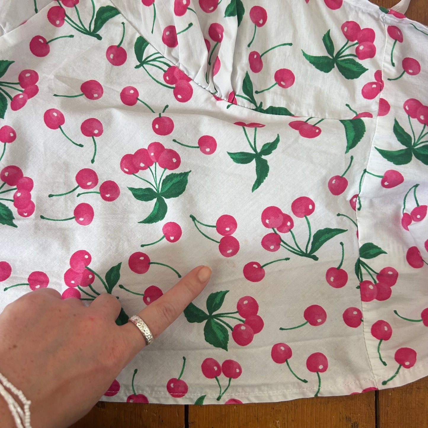 vintage 00s cherry print halter top