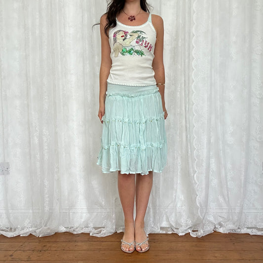 vintage 00s sequin graphic cami top