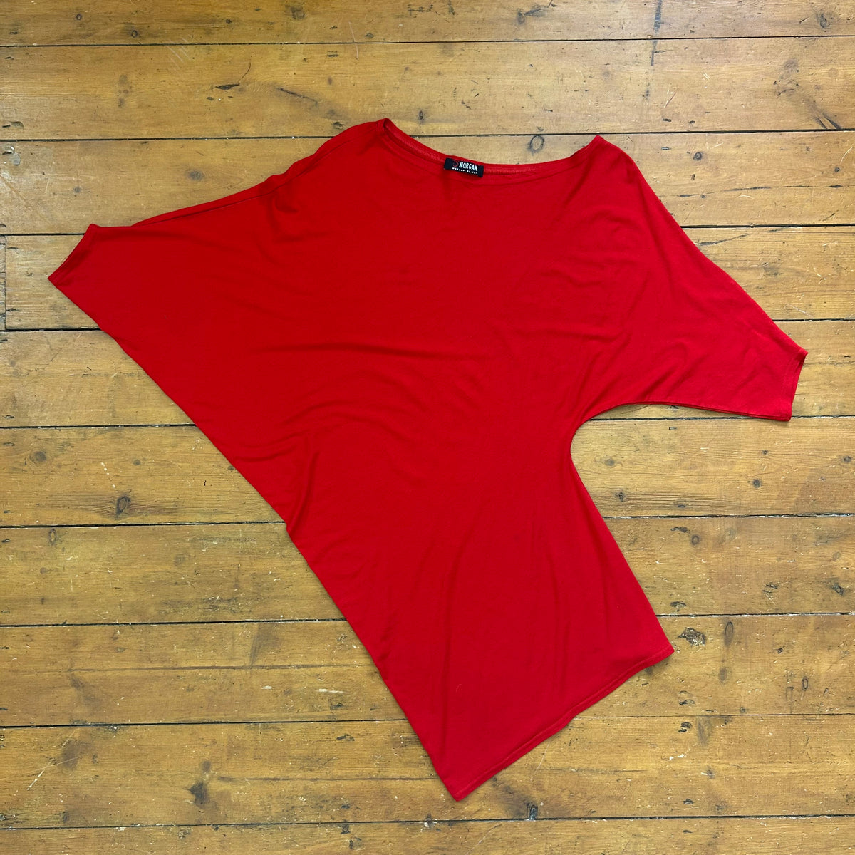 vintage 00s morgan de toi red slouchy mini dress