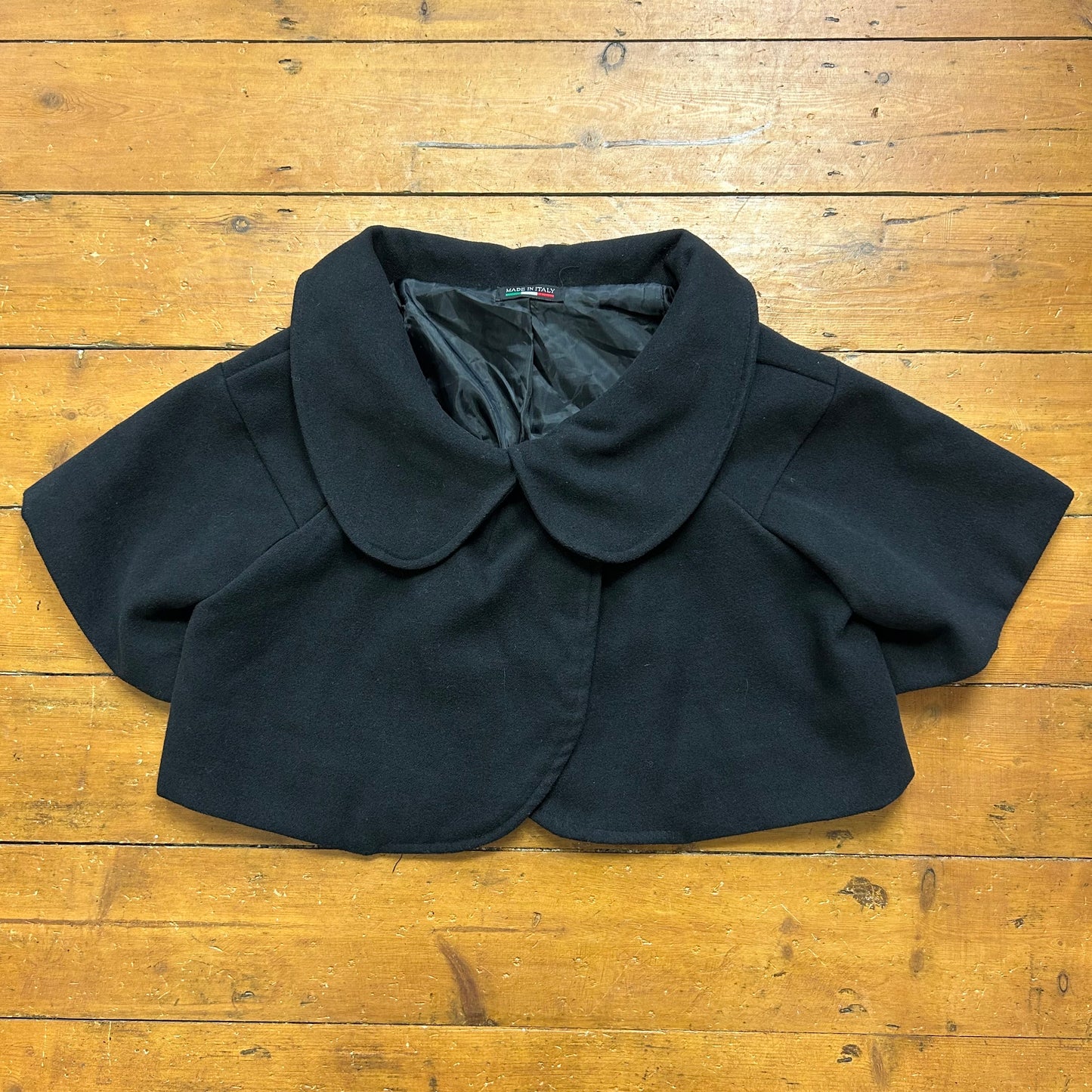 vintage 00s black cropped peacoat
