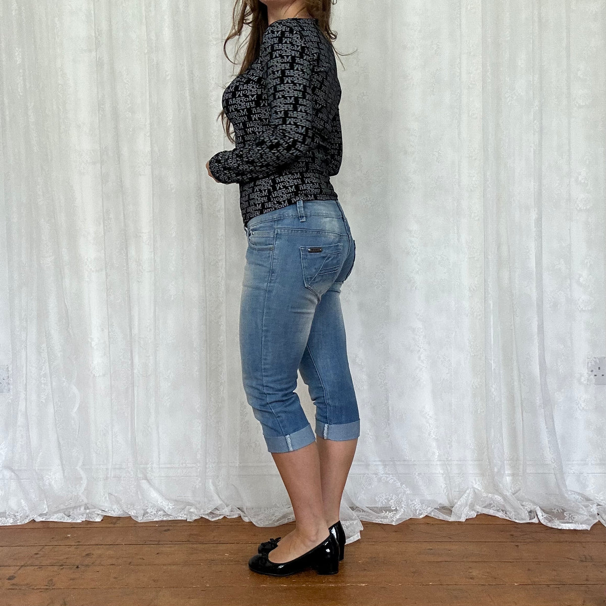 vintage 00s Morgan de Toi logo graphic long sleeve top