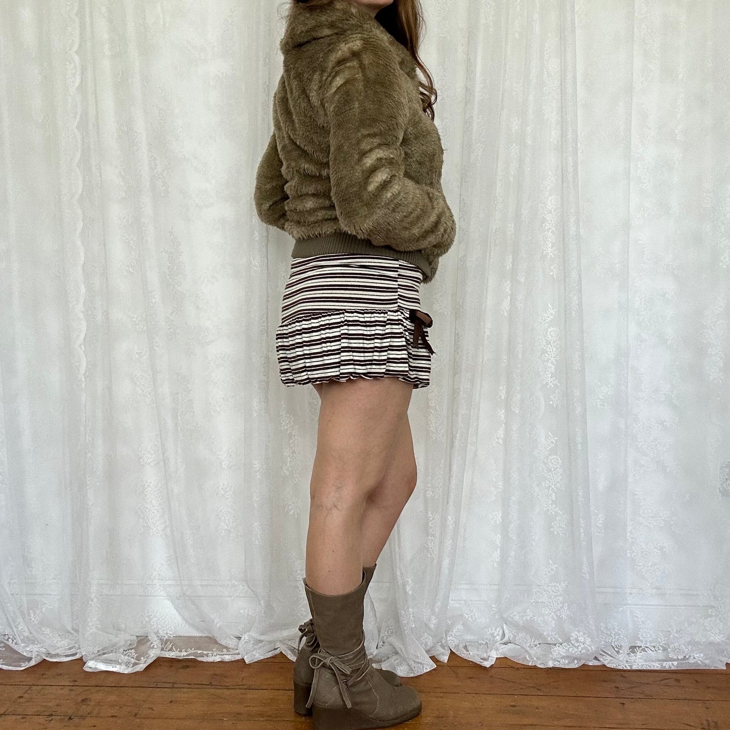 vintage 00s super soft faux fur jacket