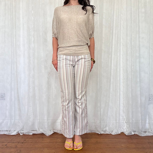 vintage 00s gold slouchy knit top