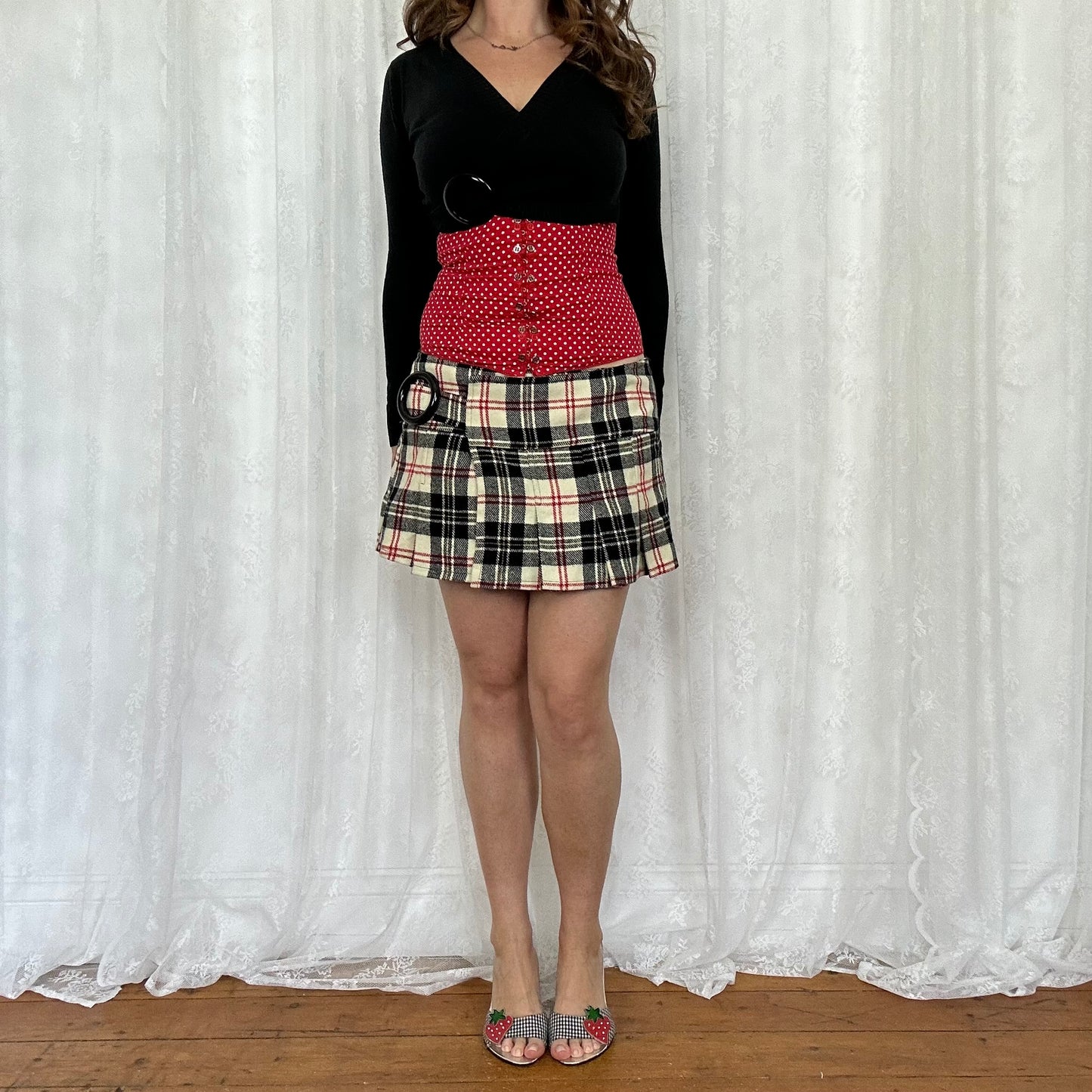 vintage 00s black cropped cardigan