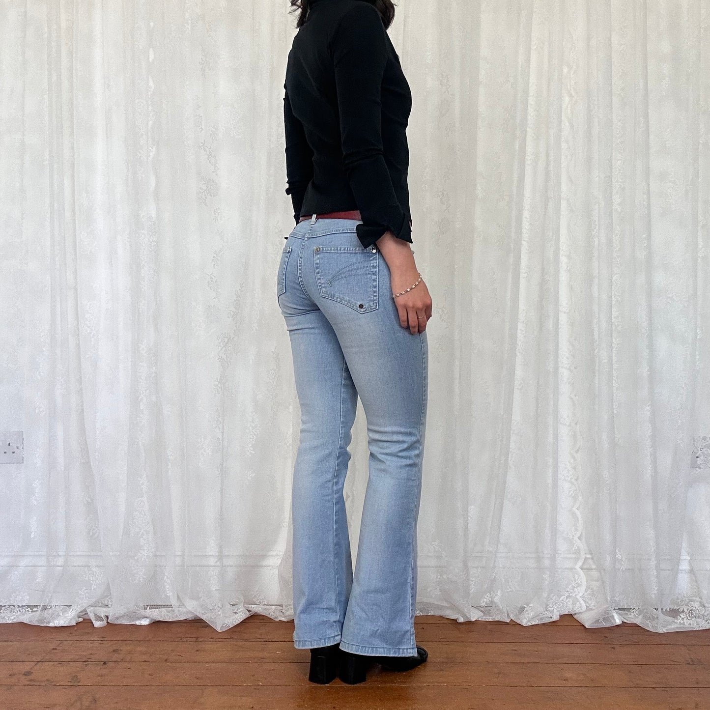 vintage 00s black hook and eye shirt