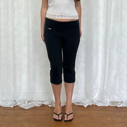 vintage 00s black nike capri pants