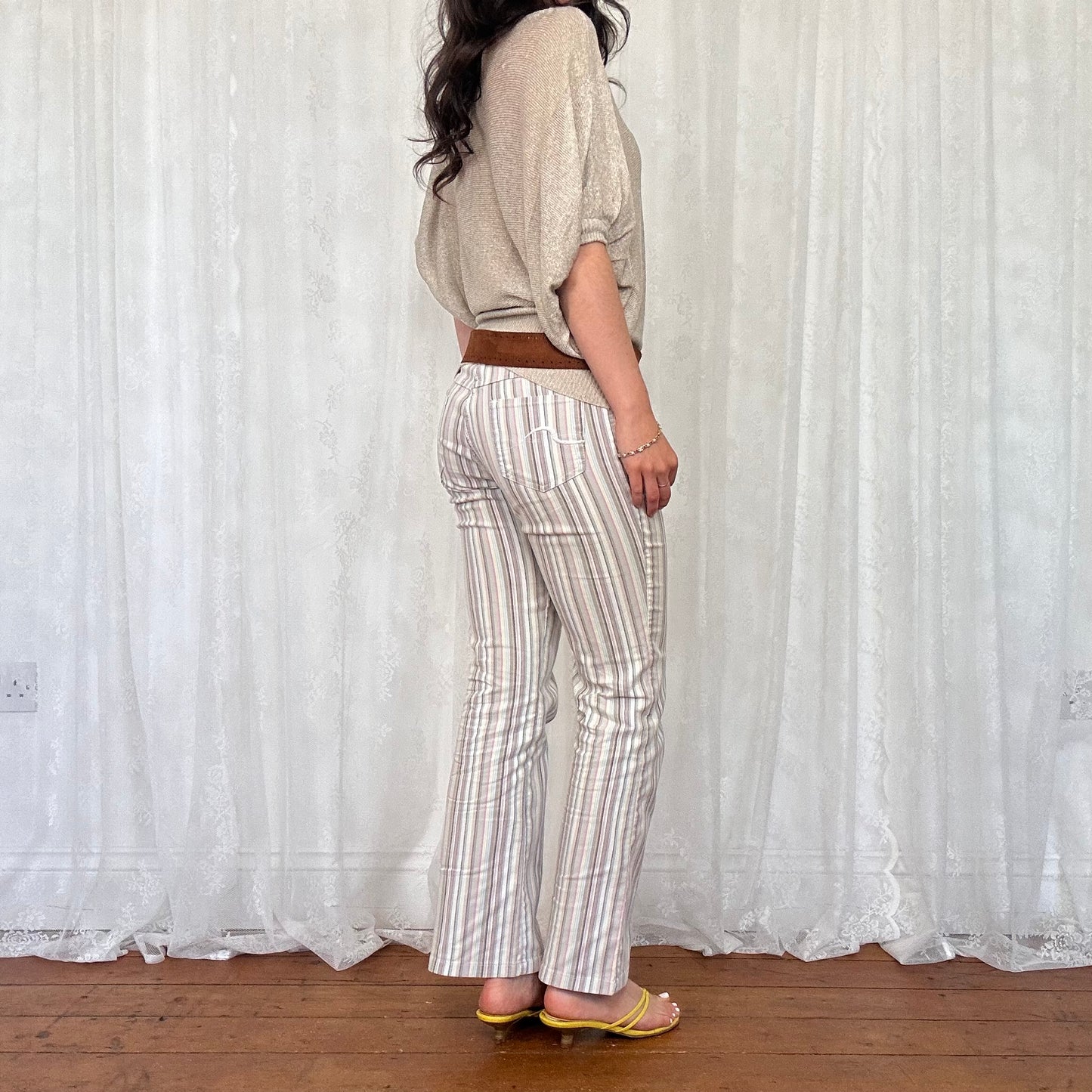 vintage 00s gold slouchy knit top