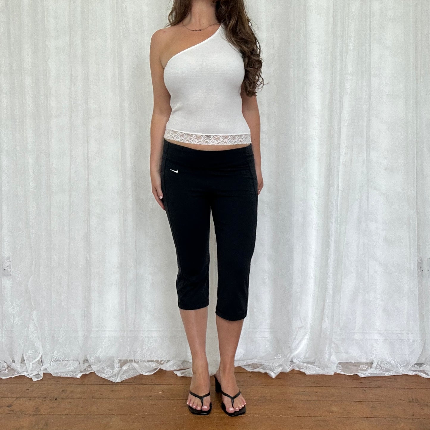 vintage 00s black nike capri pants
