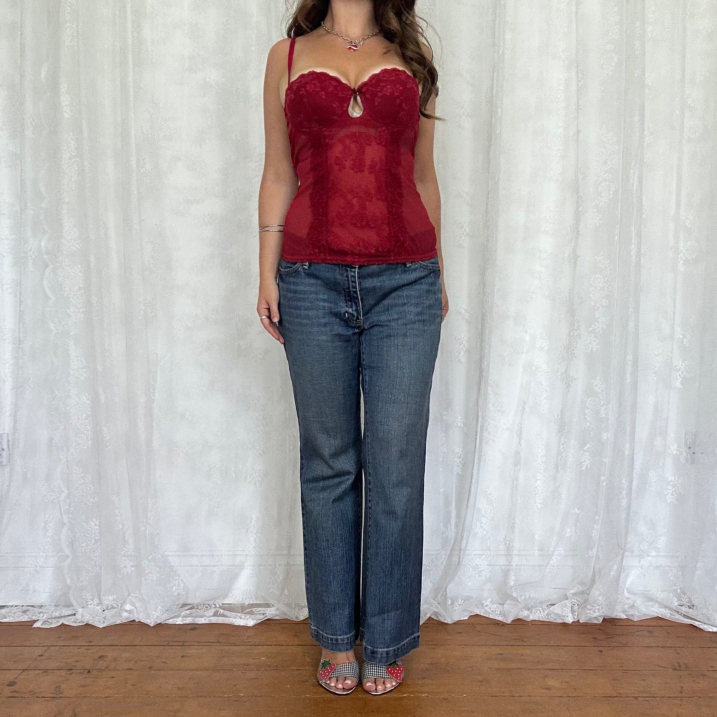 vintage 00s mid rise straight leg jeans