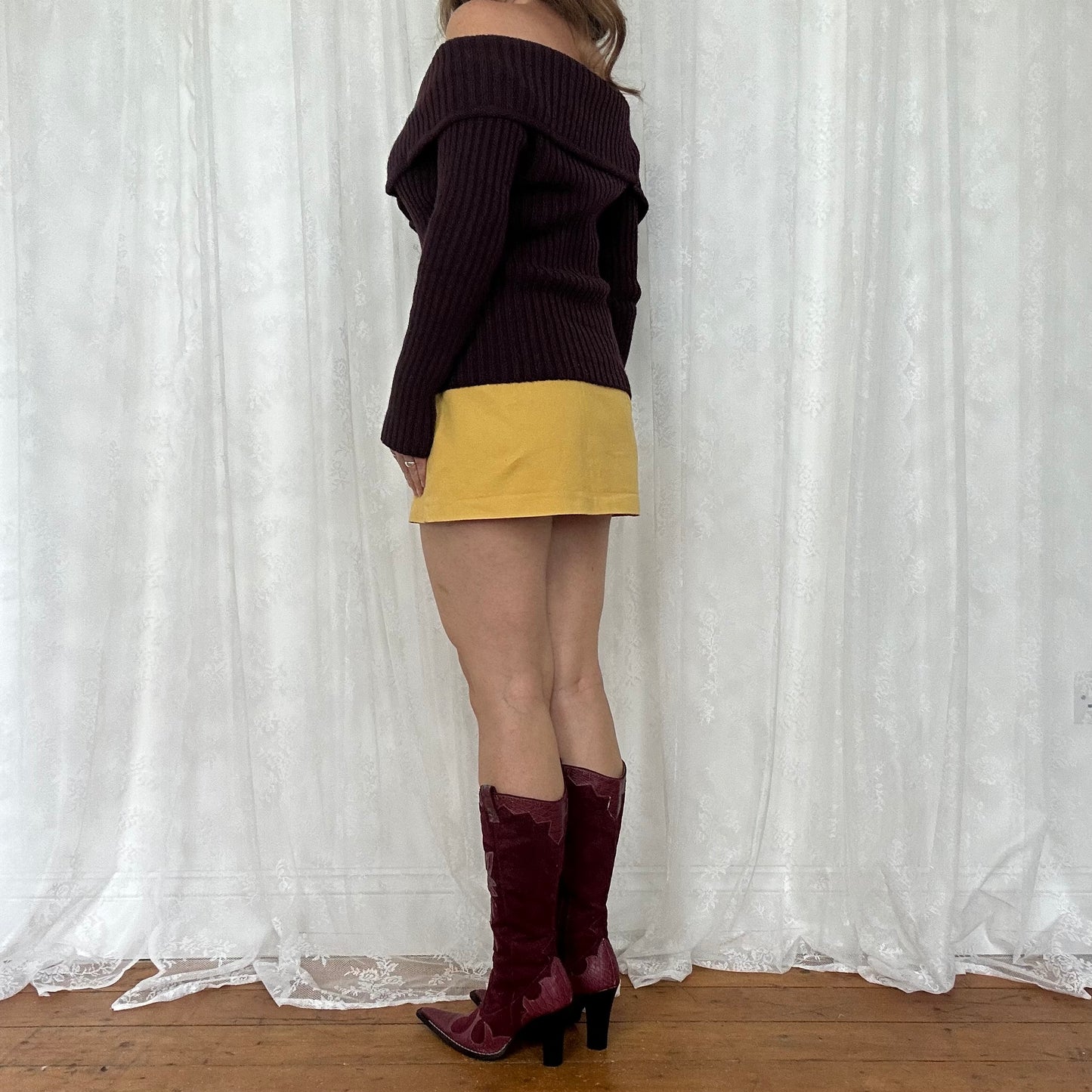 vintage 00s burgundy button knit jumper