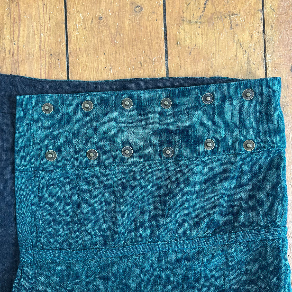 vintage 00s blue green wrap mini skirt