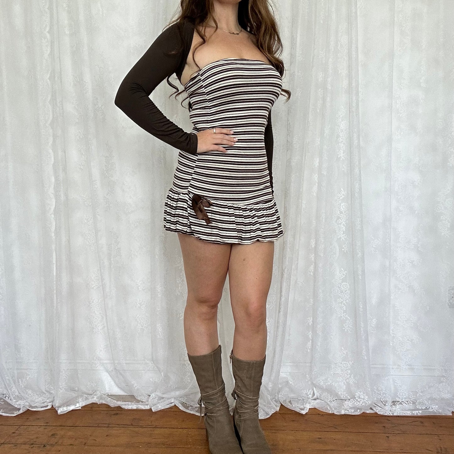 vintage 00s brown bolero / shrug