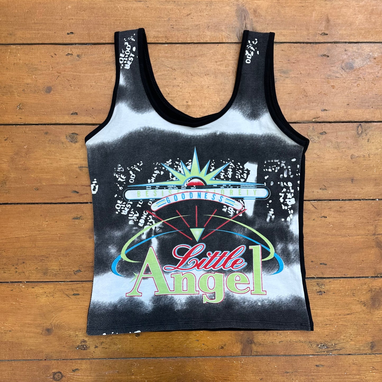 vintage 00s black graphic tank top