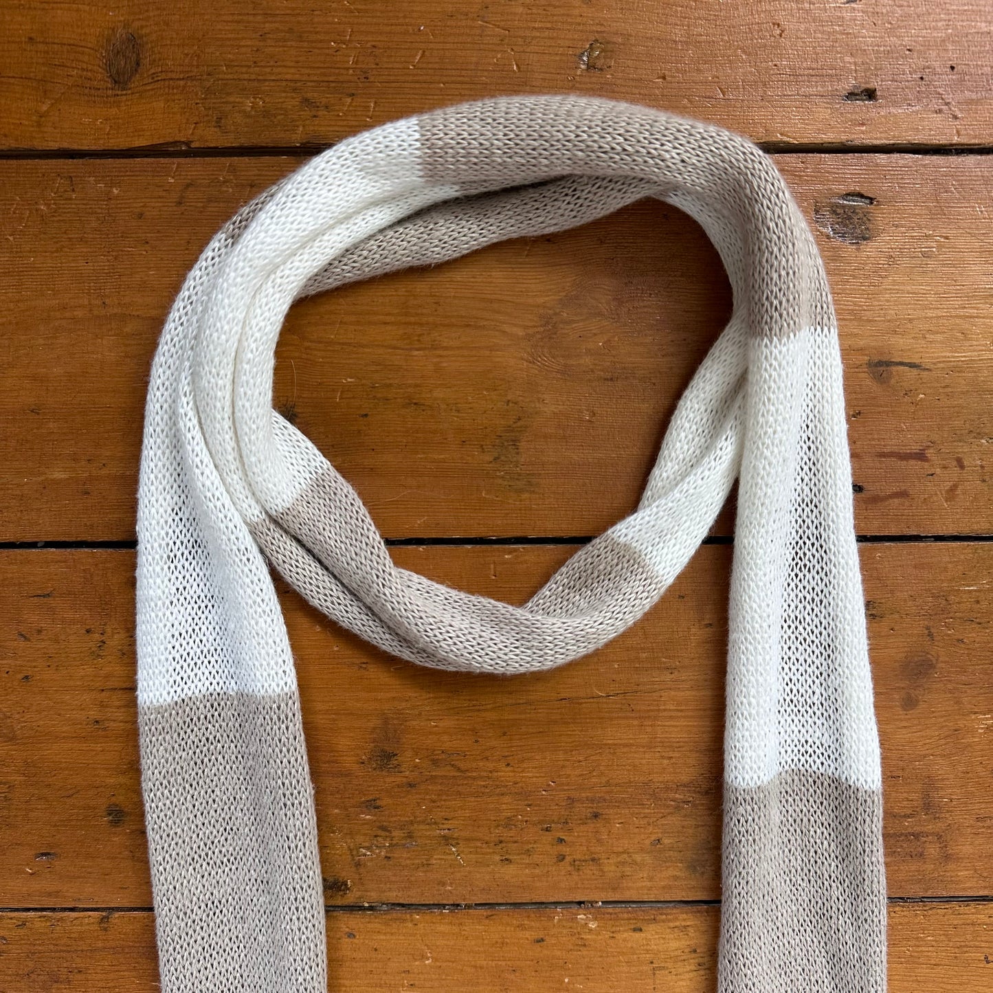 vintage 00s striped skinny scarf