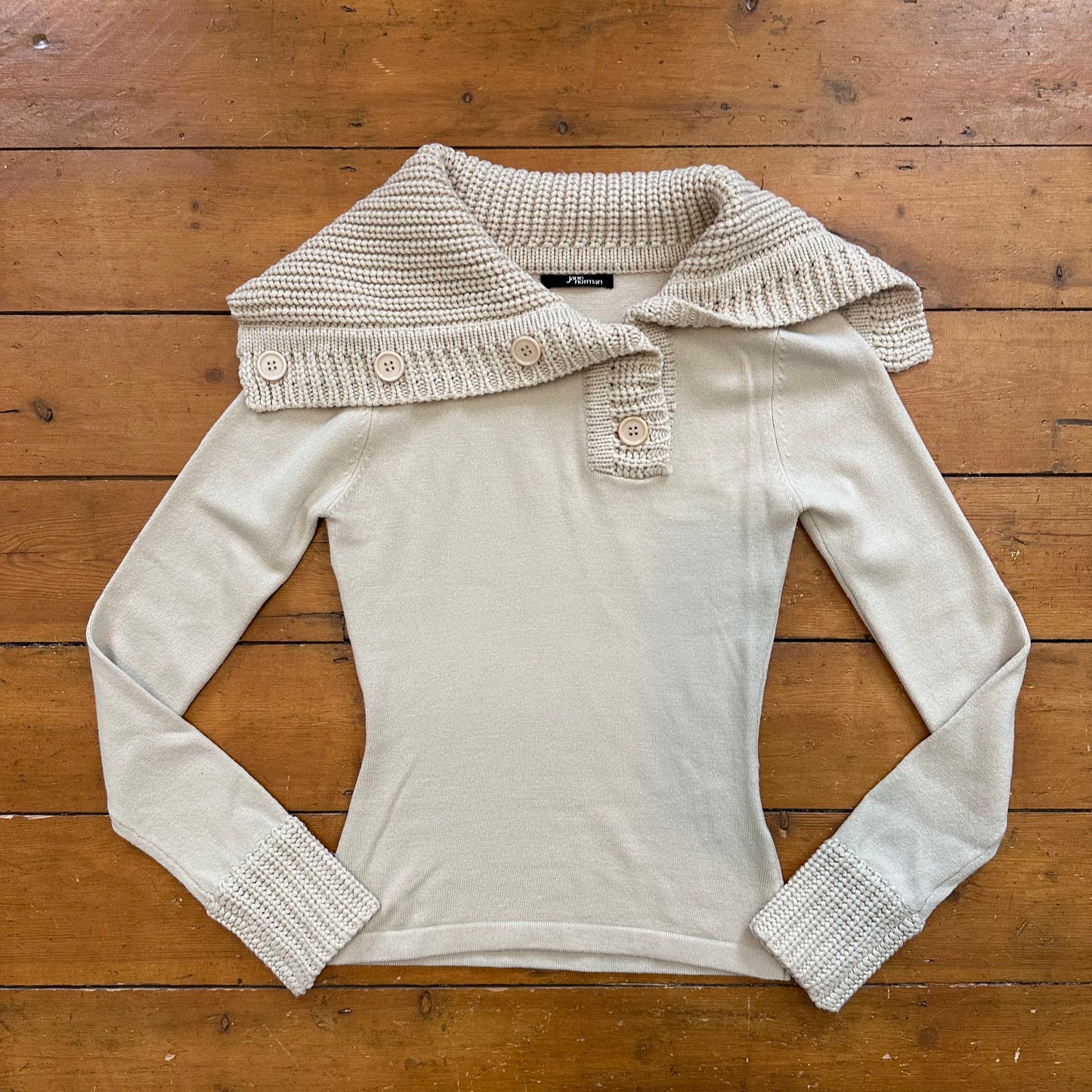 vintage 00s beige jane norman jumper