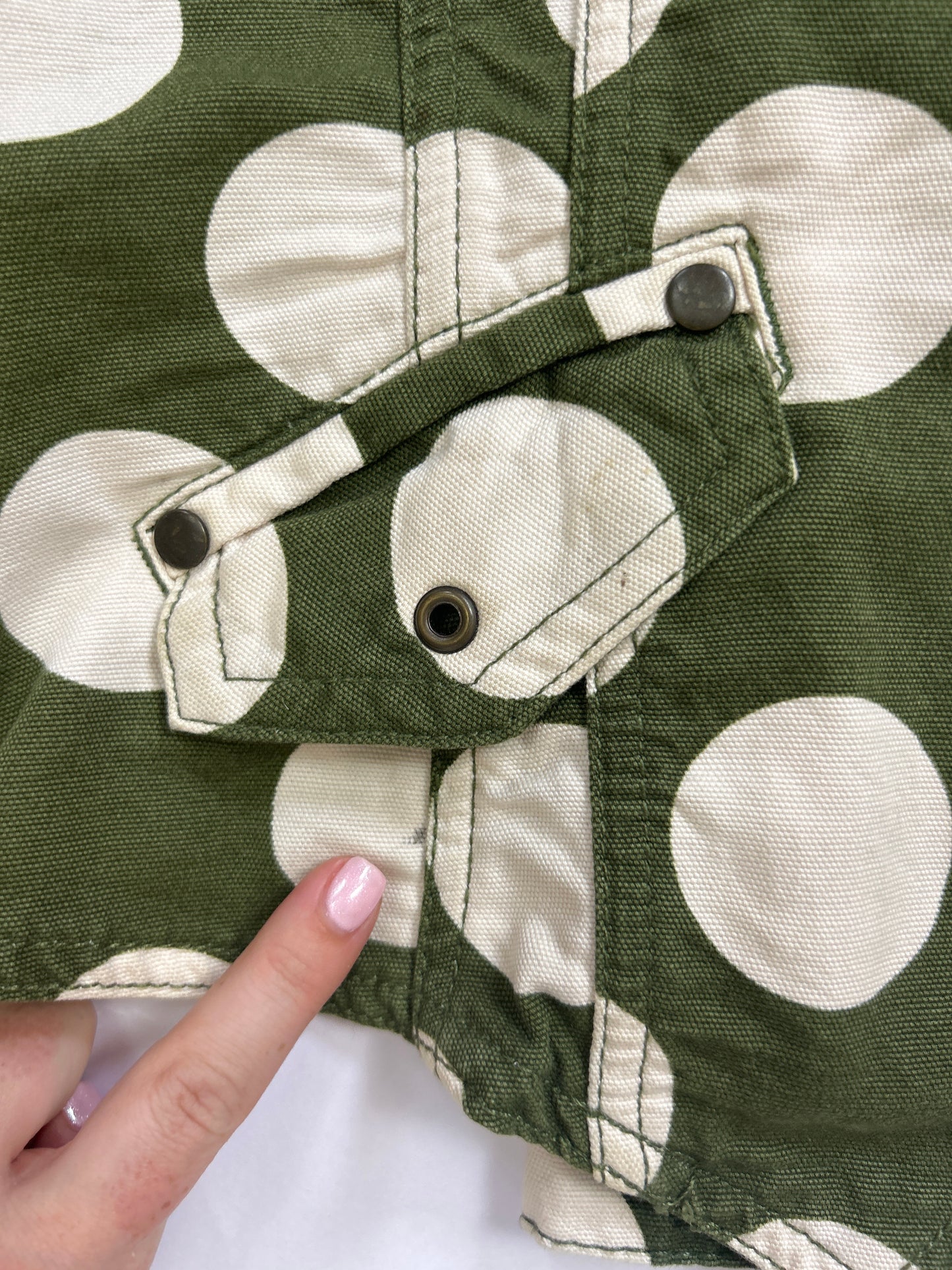 vintage 00s green polka dot co ord
