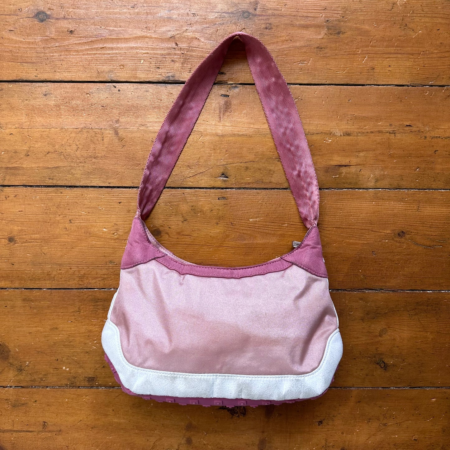 vintage 00s pink Nike mini baguette sneaker sole bag
