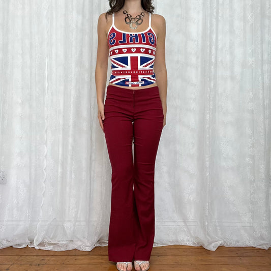 vintage 00s union jack graphic cami