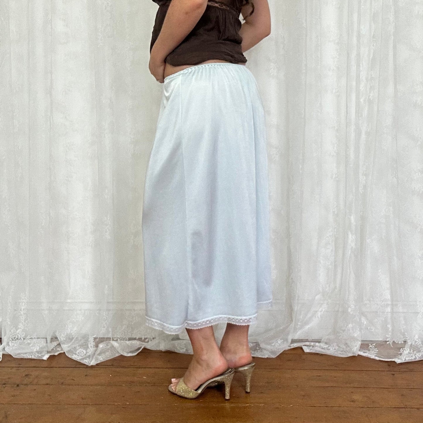 vintage 00s baby blue midi skirt