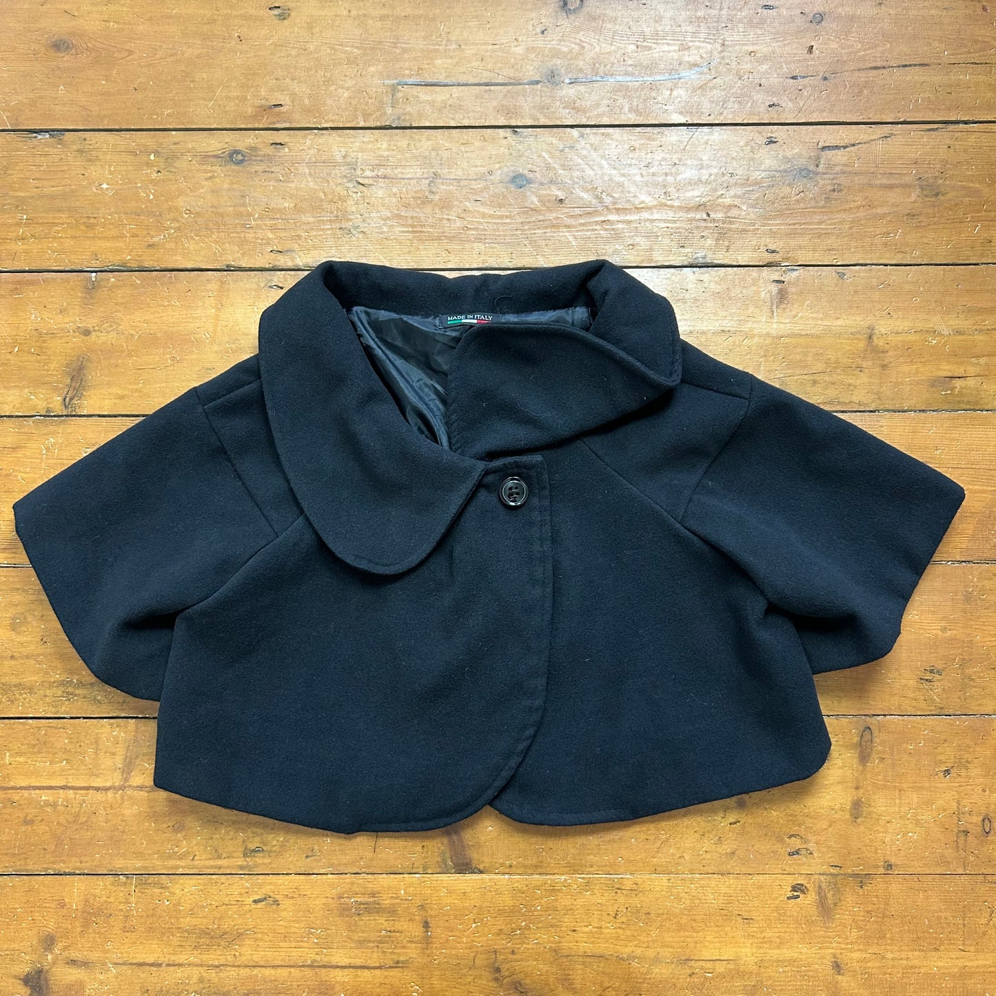 vintage 00s black cropped peacoat