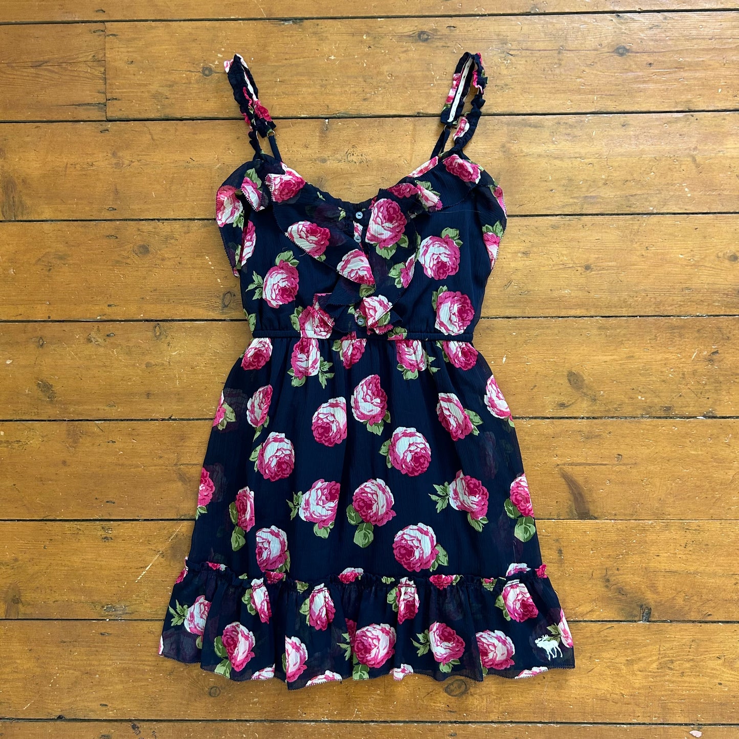 vintage 00s abercrombie and fitch floral mini dress