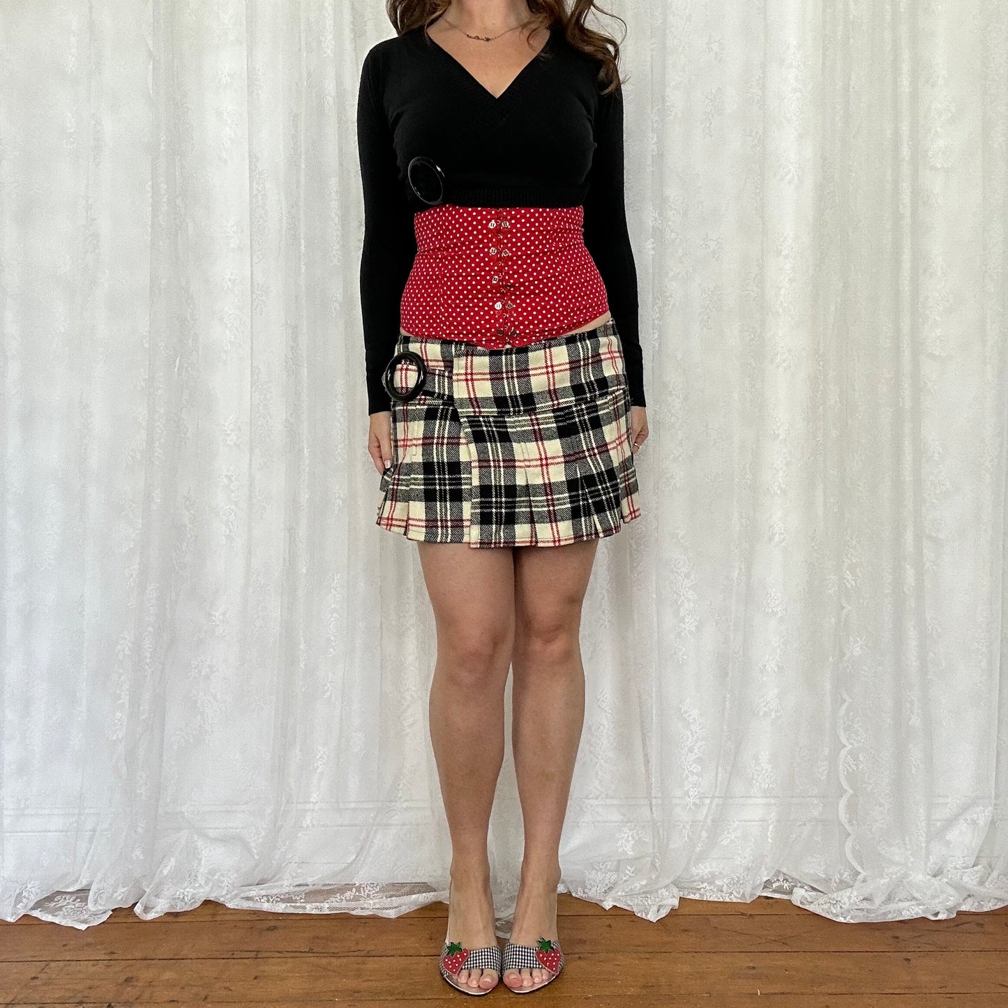 vintage 00s black cropped cardigan