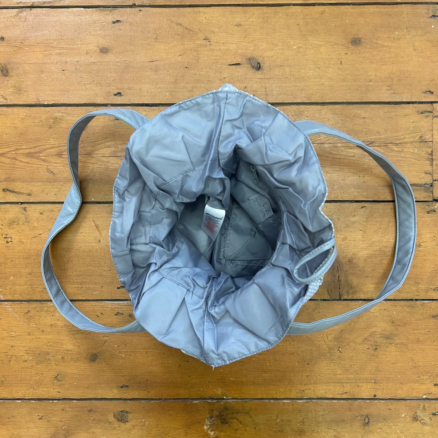 vintage 00s grey polka dot bag