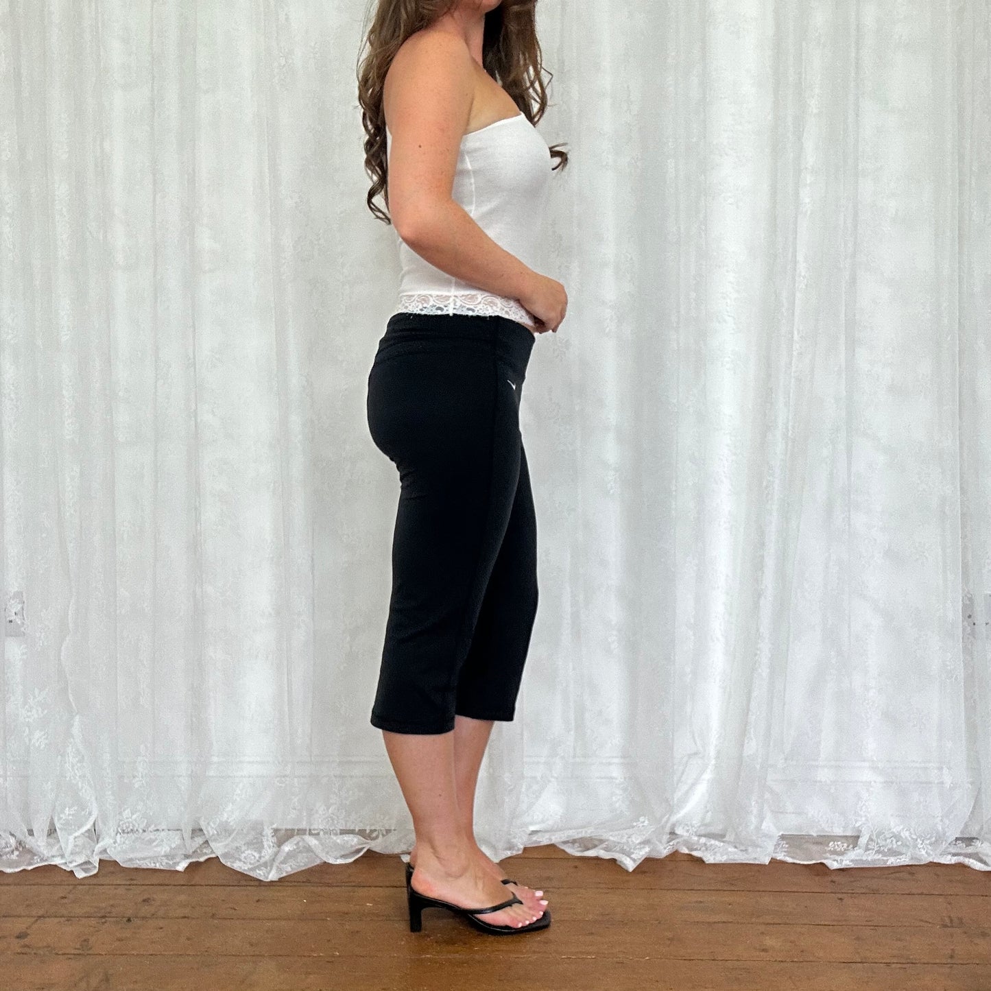 vintage 00s black nike capri pants