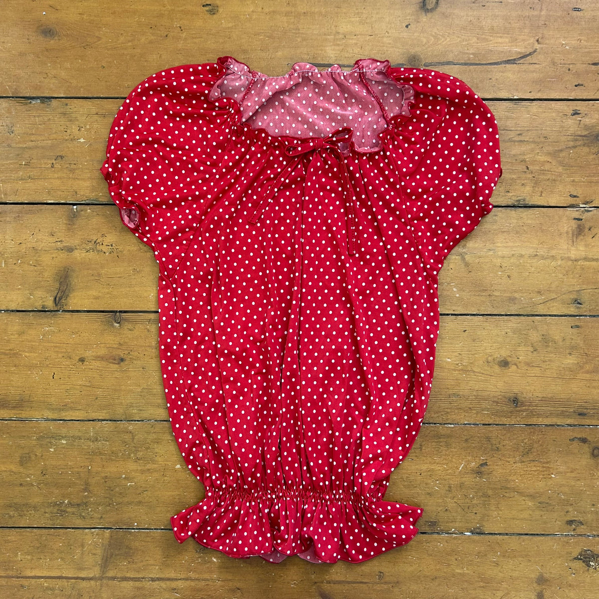 vintage 00s red polka dot milkmaid top