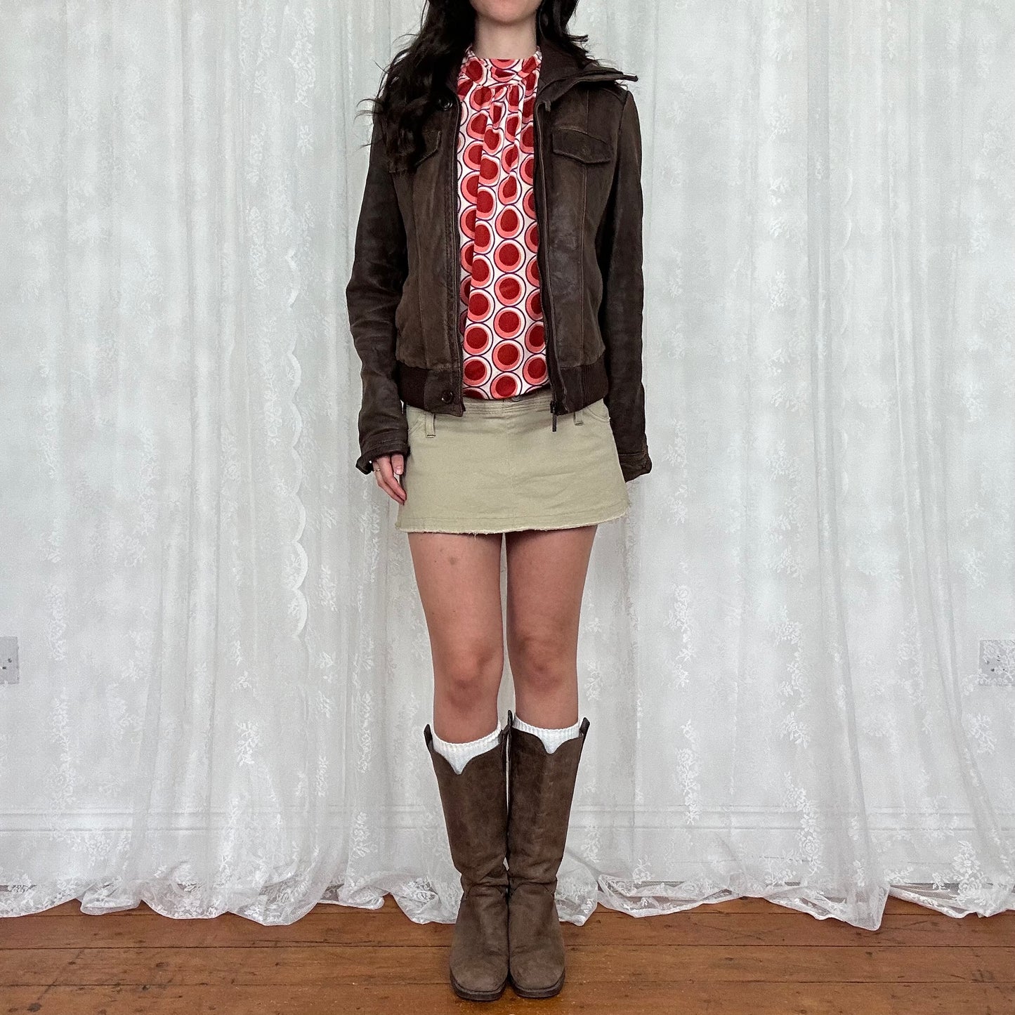 vintage 00s dark brown oversized leather jacket