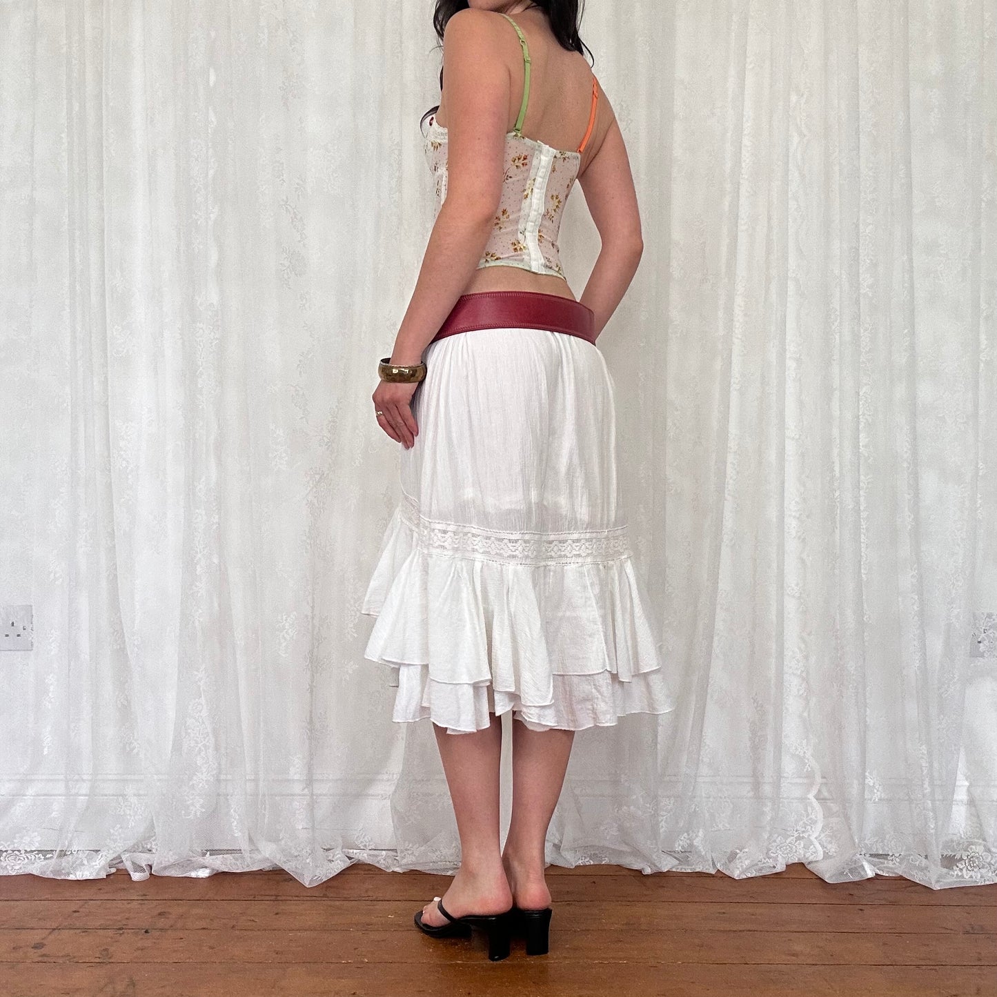 vintage 00s chunky red belt