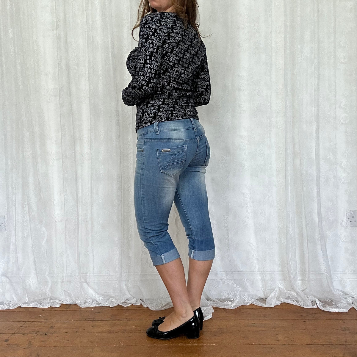 vintage 00s Morgan de Toi logo graphic long sleeve top