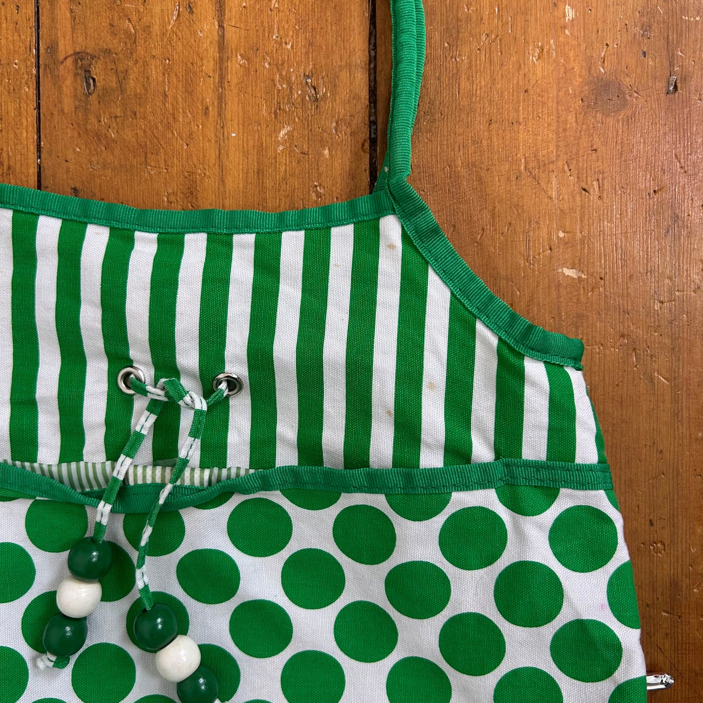 vintage 00s green polka dot shoulder bag