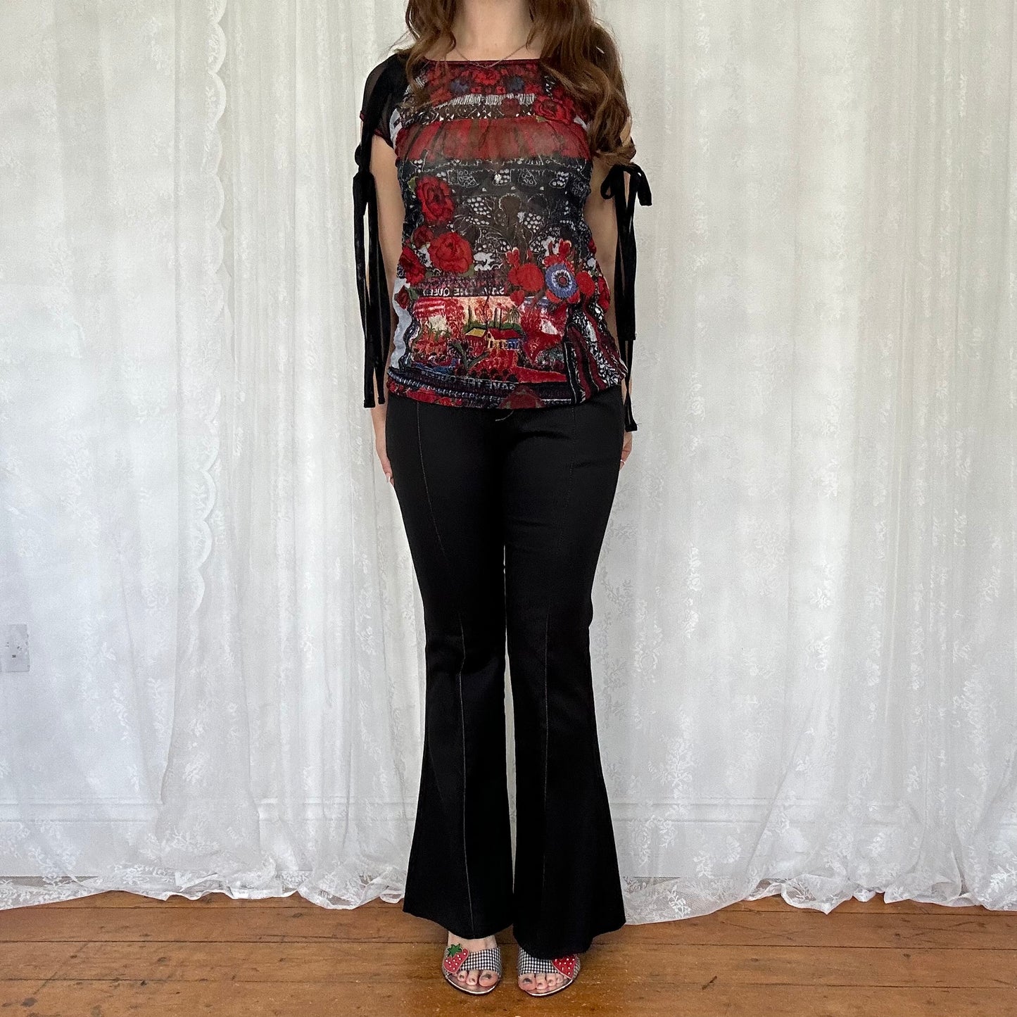 vintage 00s save the queen graphic top