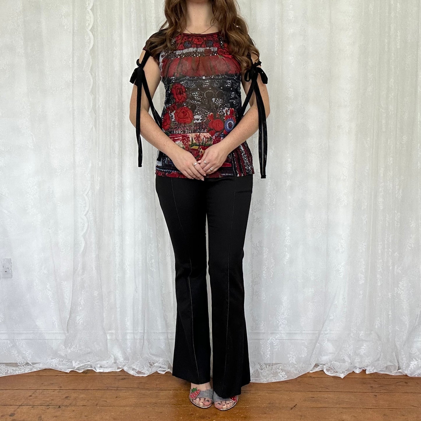 vintage 00s save the queen graphic top