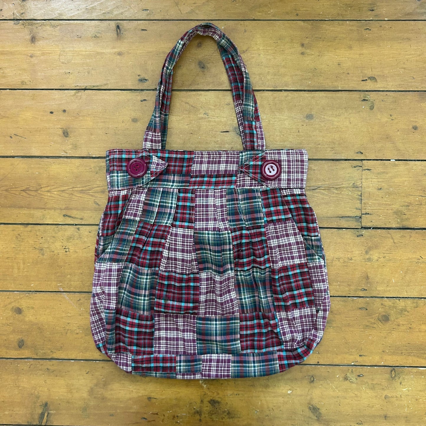 vintage 00s gingham patchwork bag