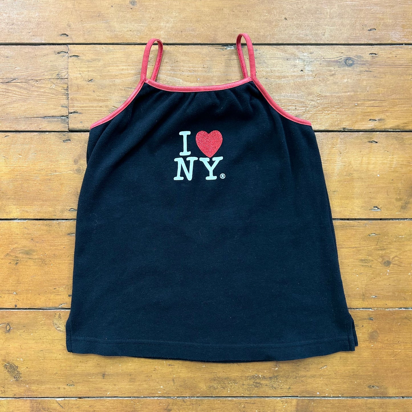 vintage 00s black I <3 NY cami
