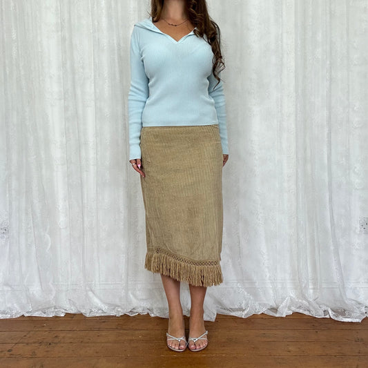 vintage 00s baby blue v neck long sleeve top