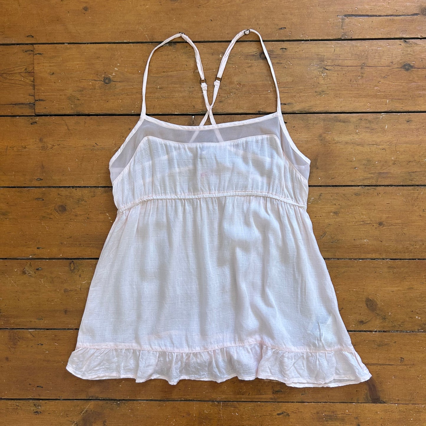 vintage 00s pale pink babydoll cami