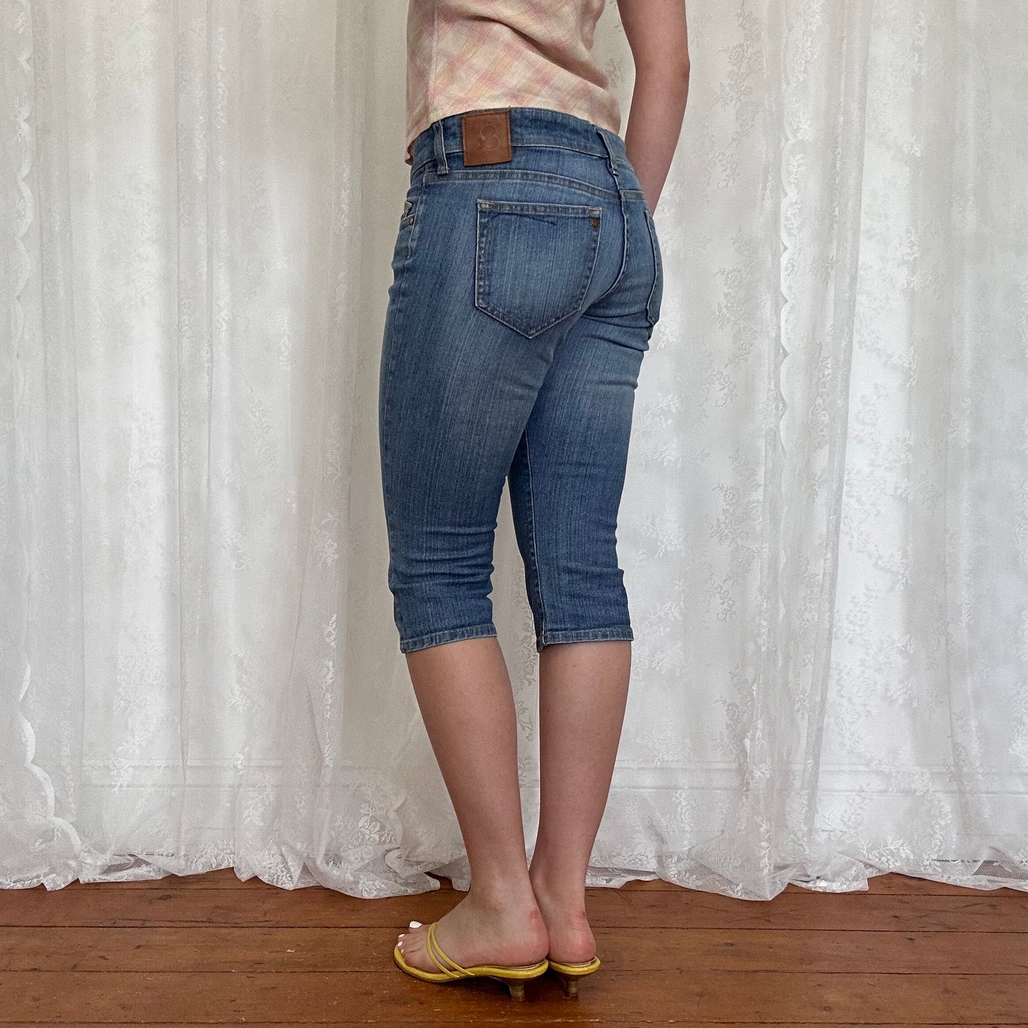 vintage 00s denim capri pants