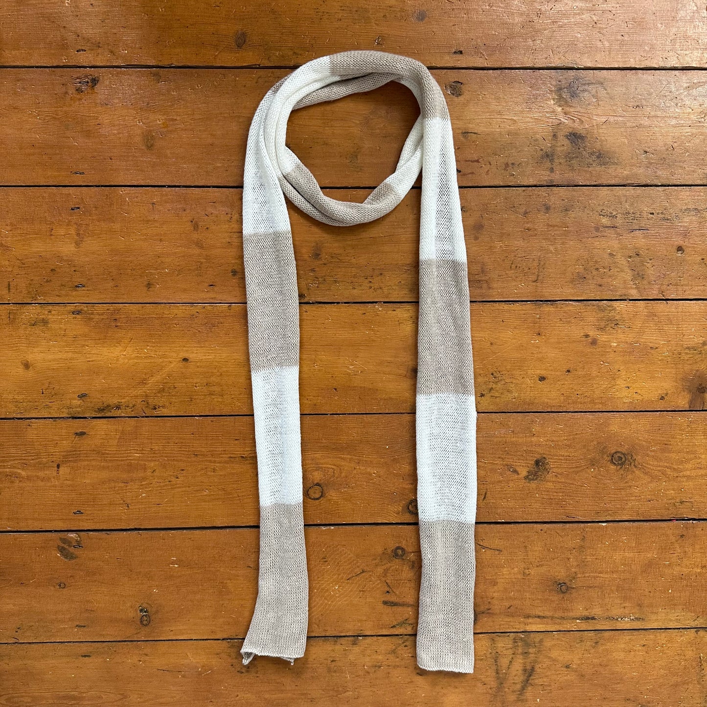 vintage 00s striped skinny scarf