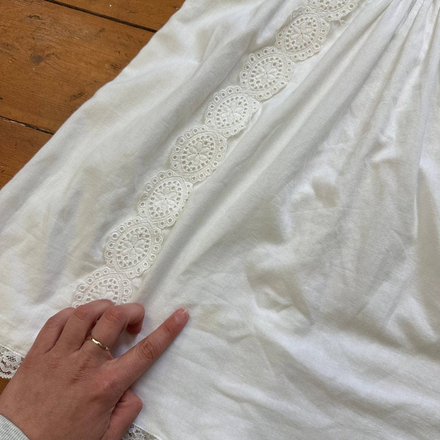 vintage 00s white babydoll mini dress