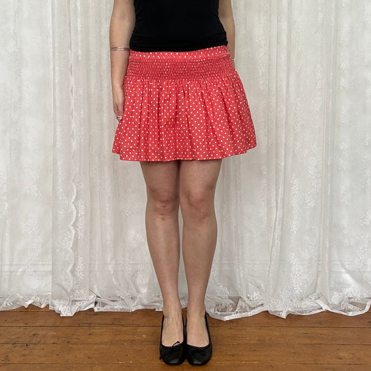 vintage 00s polka dot mini skirt