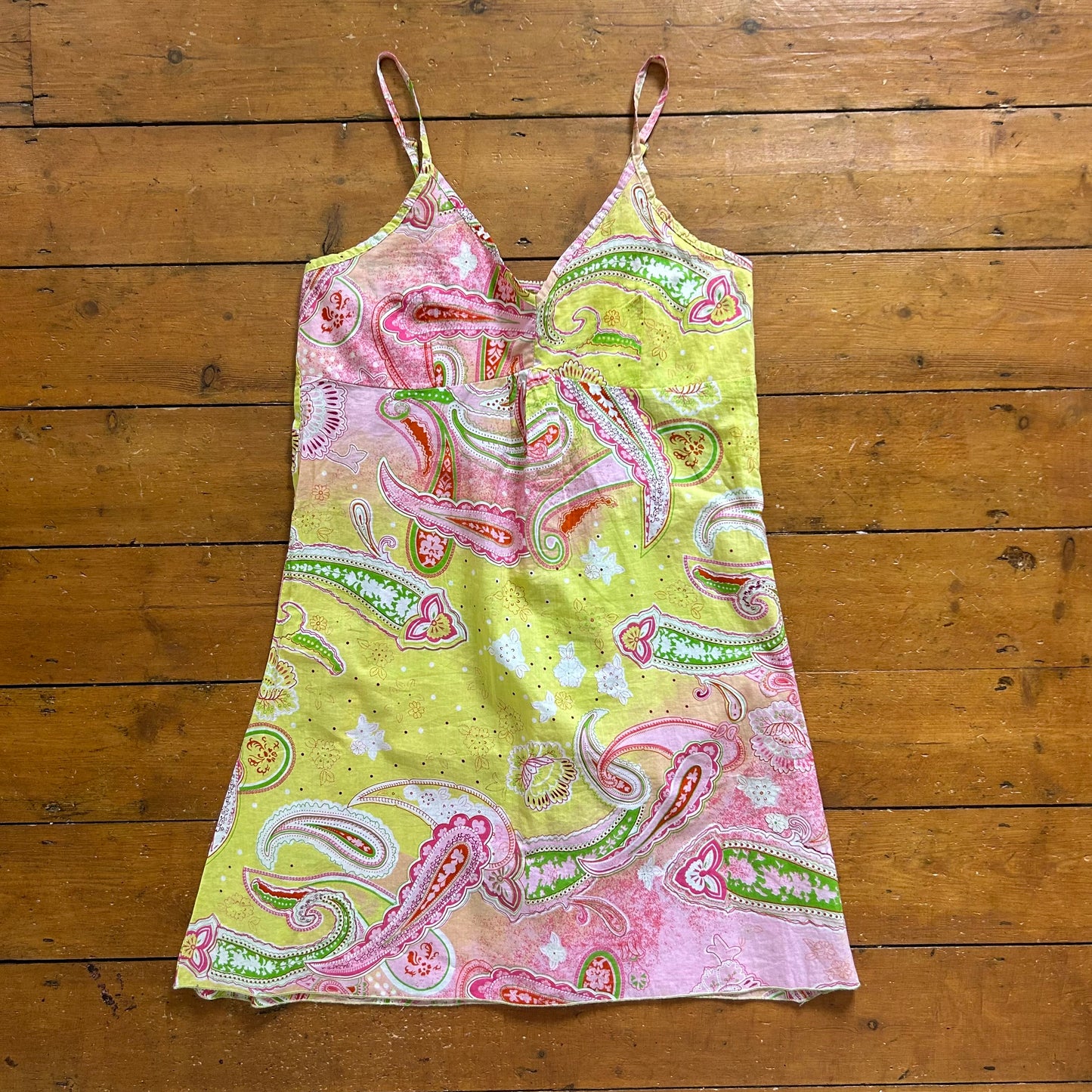 vintage 00s paisley mini dress