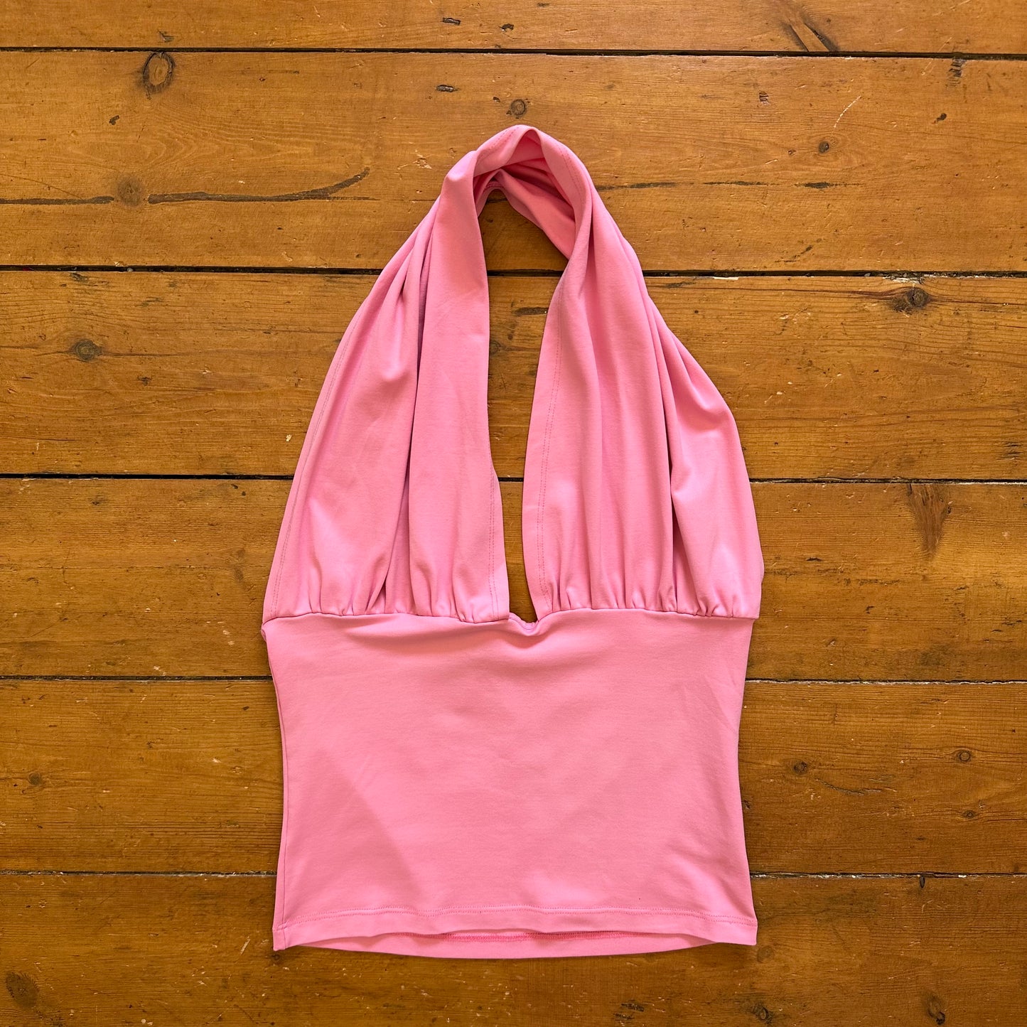vintage 00s bubblegum pink halter top
