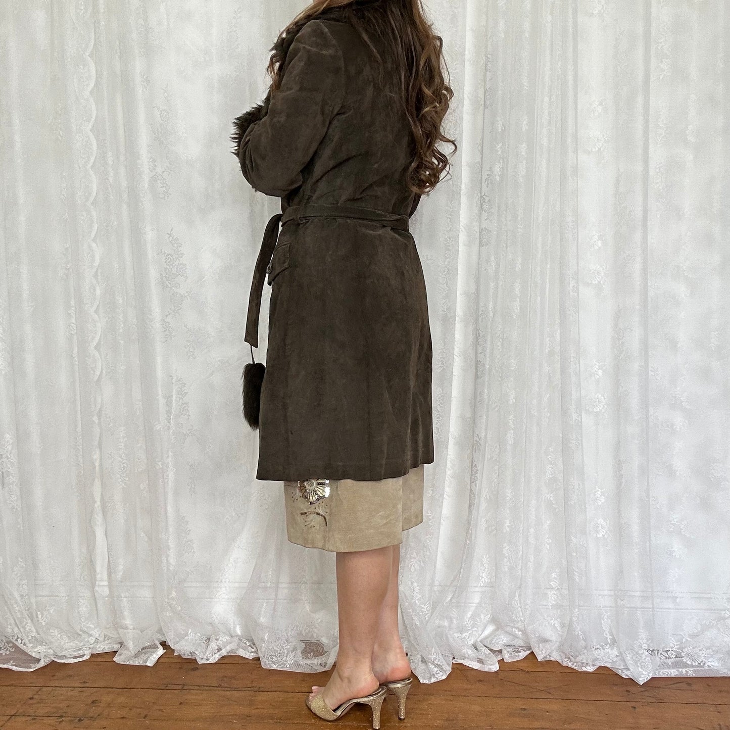 vintage 00s Morgan De Toi brown Afghan coat