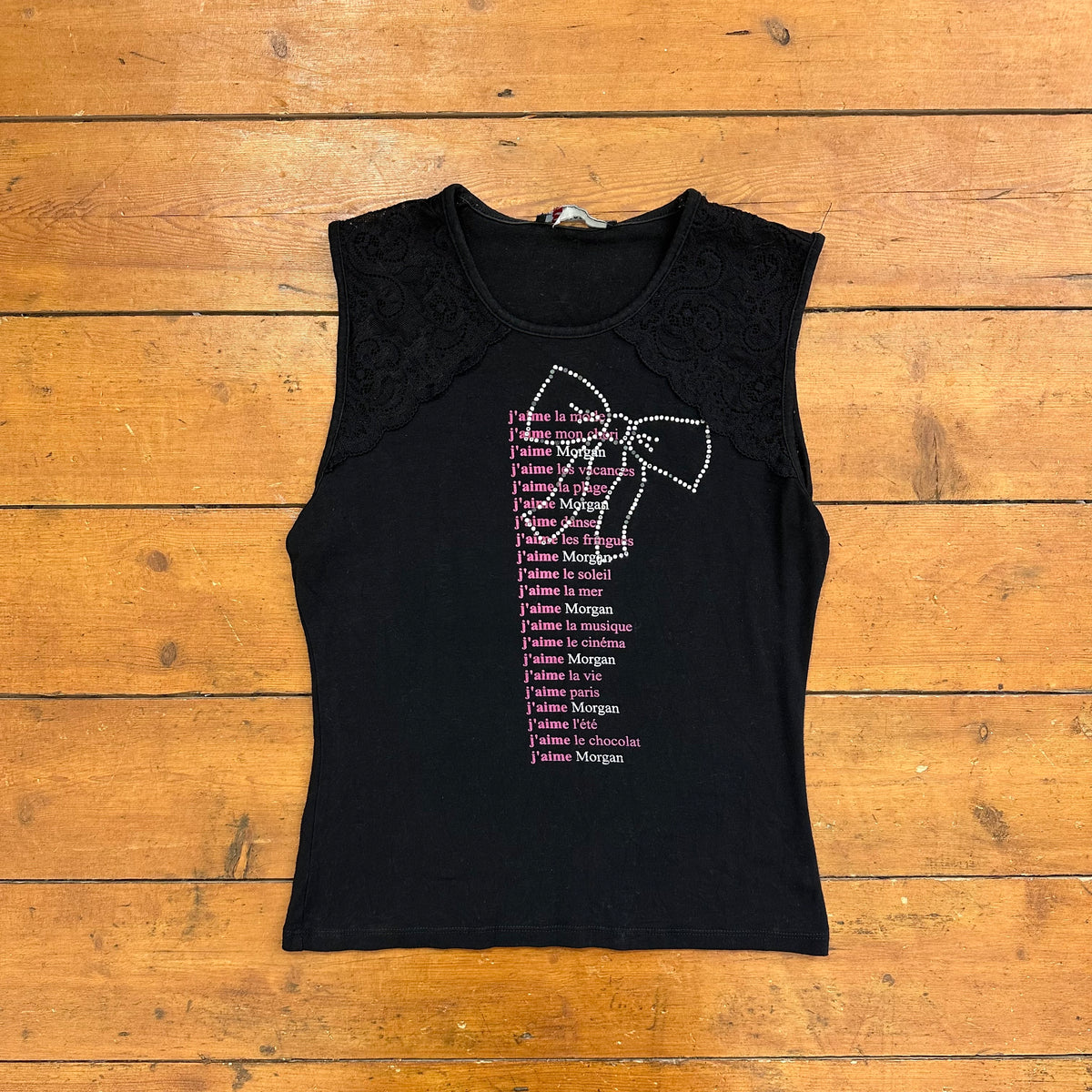 vintage 00s morgan de toi graphic tank top