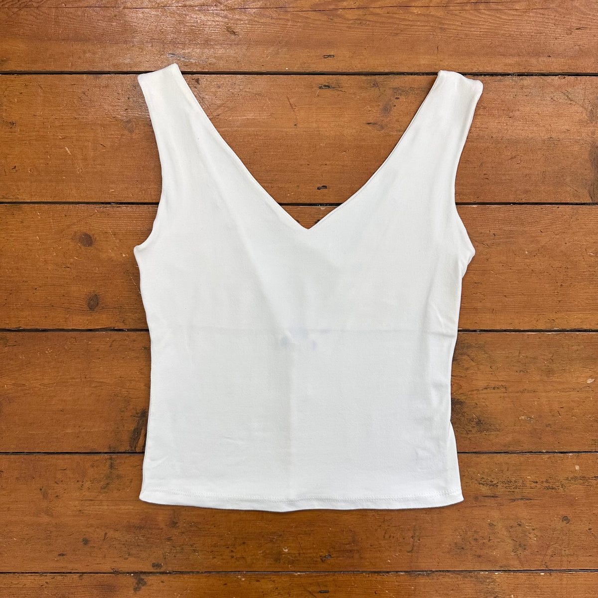 vintage 00s white tank top with lace up back